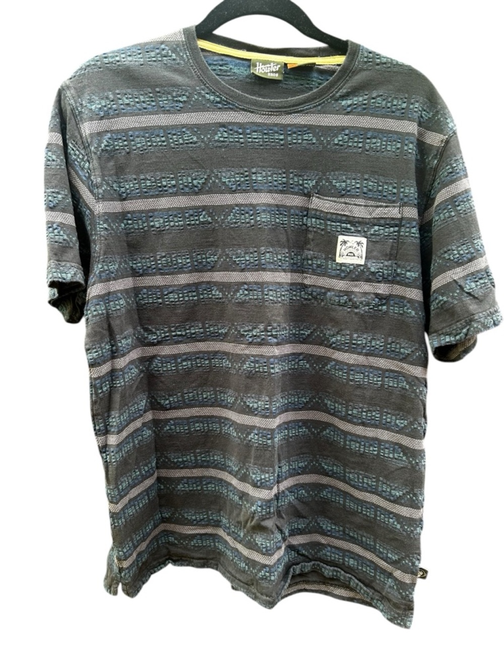 Howler Brothers Faded Black‎ Striped Pocket Tee Surfer Style